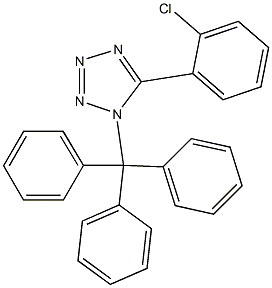 5-(2-Chlorophenyl)-1-(Triphenylmethyl)-1H-tetrazole 구조식 이미지