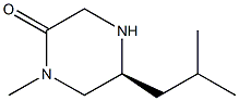 (S)-5-ISOBUTYL-1-METHYLPIPERAZIN-2-ONE 구조식 이미지