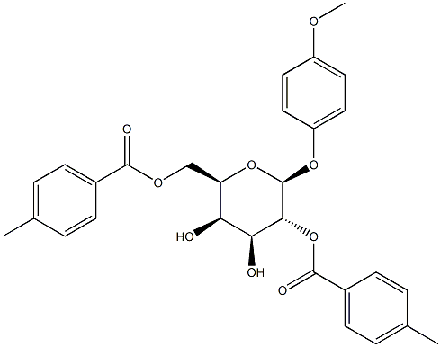 4-Methoxyphenyl2,6-di-O-toluoyl-b-D-galactopyranoside Structure