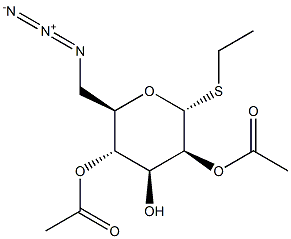 Ethyl2,4-di-O-acetyl-6-azido-6-deoxy-a-D-thiomannopyranoside 구조식 이미지