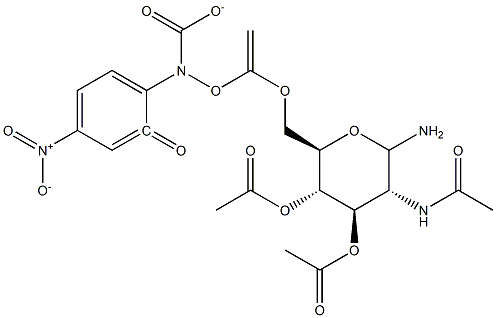 O-(2-Acetamido-3,4,6-tri-O-acetyl-2-deoxy-D-glucopyranosylidene)aminoN-(4-nitrophenyl)carbamate Structure