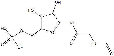 [5-(2-formylaminoacetyl)amino-3,4-dihydroxy-oxolan-2-yl]methoxyphosphonic acid Structure