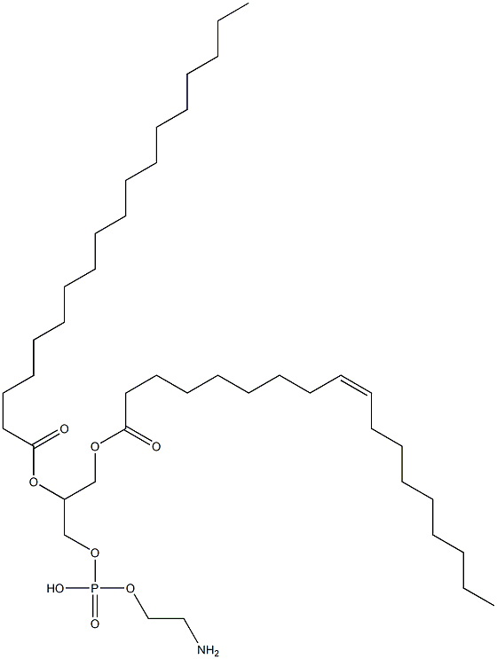 2-aminoethoxy-[2-octadecanoyloxy-3-[(Z)-octadec-9-enoyl]oxy-propoxy]phosphinic acid Structure