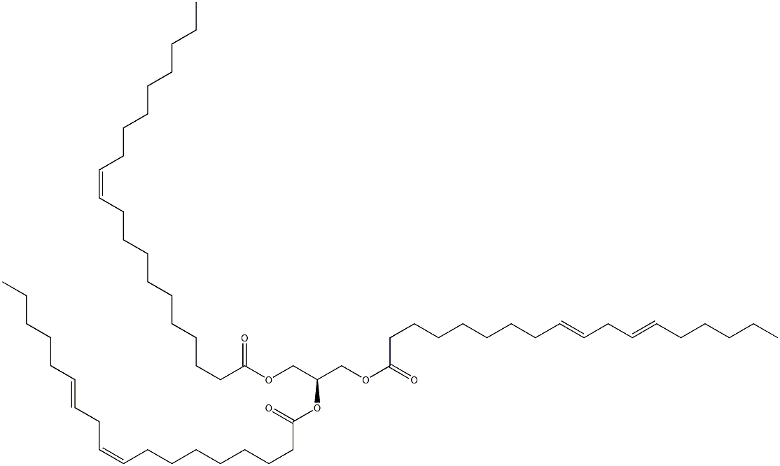1,2-di-(9Z,12Z-octadecadienoyl)-3-(11Z-eicosenoyl)-sn-glycerol Structure