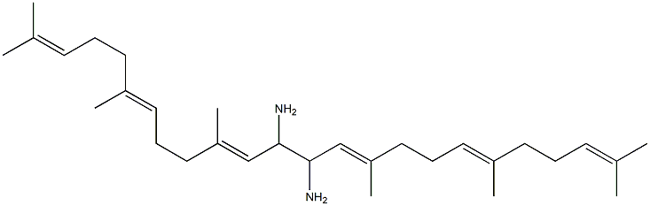 (6E,10E,14E,18E)-2,6,10,15,19,23-Hexamethyl-2,6,10,14,18,22-tetracosah exaene-12,13-diamine Structure