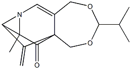 7-Isopropyl-12-methyl-13-methylidene-2-aza-6,8-dioxatetracyclo[8.2.1.0 (2,12).0(4,10)]tridec-3-en-11-one 구조식 이미지