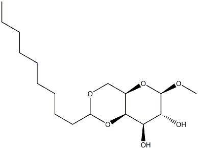 beta-D-Galactopyranoside, 4,6-O-decylidene-methyl- 구조식 이미지