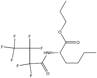 N-(Heptafluorobutyryl)norleucine, propyl ester 구조식 이미지