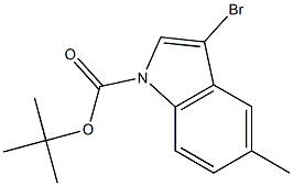 3-Bromo-5-methyl-1H-indole-1-carboxylic acid tert-butyl ester 구조식 이미지