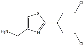 4-(Aminomethyl)-2-isopropyl-1,3-thiazole dihydrochloride 구조식 이미지