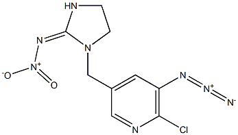 1-(5-azido-6-chloropyridin-3-ylmethyl)-2-nitroiminoimidazolidine 구조식 이미지