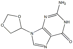 9-(1,3-dioxolan-4-yl)guanine 구조식 이미지