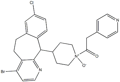 4-(bromo-8-chloro-6,11-dihydro-5H-benzo(5,6)cyclohepta(1,2-b)pyridin-11-yl)-1-((4-pyridinyl)acetyl)piperidine N1-oxide Structure