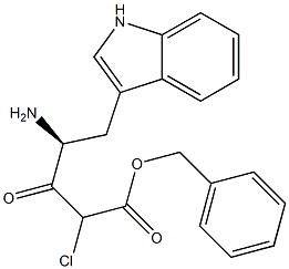 benzyloxycarbonyltryptophanylchloromethane Structure