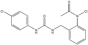 N-(2-N-chloroacetylaminobenzyl)-N'-4-chlorophenylurea 구조식 이미지