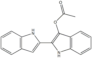3-acetoxy-2,2'-bi-1H-indole Structure