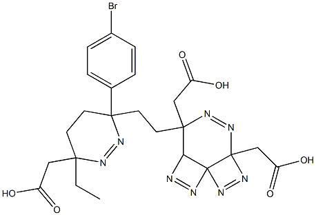 1,4,7,10-tetraaza-7-(4-bromophenyl)-1,4,10-tri(carboxymethyl)dodecane 구조식 이미지