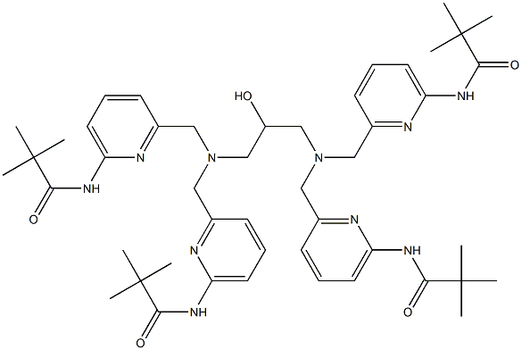 N,N,N',N'-tetrakis(6-pivalamido-2-pyridylmethyl)-1,3-diaminopropan-2-ol Structure