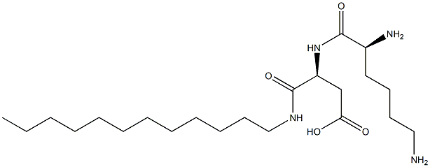 lysyl-aspartic acid N-laurylamide Structure