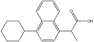 2-(4-cyclohexyl-1-naphthalenyl)propanoic acid 구조식 이미지