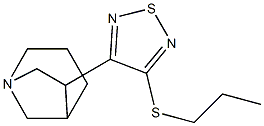 6-(3-propylthio-1,2,5-thiadiazol-4-yl)-1-azabicyclo(3.2.1)octane 구조식 이미지