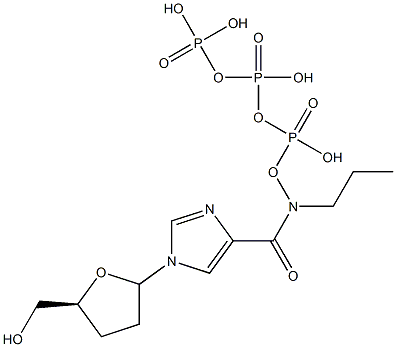 N-propyl-1-(2-deoxyribofuranosyl)imidazole-4-carboxamide triphosphate Structure