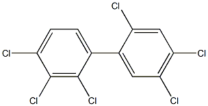 2,4,5,2',3',4'-hexachlorobiphenyl 구조식 이미지