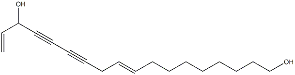 9,17-octadecadien-12,14-diyne-1,16-diol 구조식 이미지