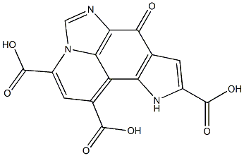 7,10-dihydro-7-oxoimidazo(4,5,1-ij)pyrrolo(2,3-f)quinoline-1,3,9-tricarboxylic acid Structure