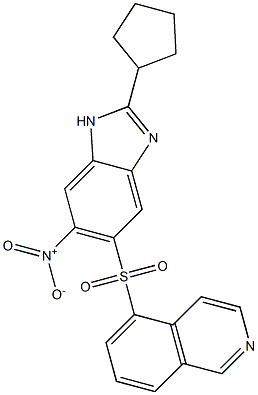 2-cyclopentyl-5-(5-isoquinolylsulfonyl)-6-nitro-1H-benzo(D)imidazole 구조식 이미지