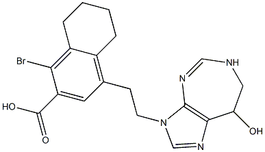 3-(2-(3-carboxy-4-bromo-5,6,7,8-tetrahydronaphthyl)ethyl)-3,6,7,8-tetrahydroimidazo(4,5-d)(1,3)diazepin-8-ol Structure