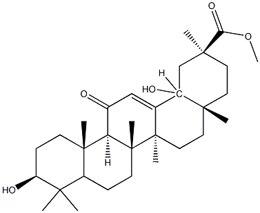 methyl 18-hydroxyglycyrrhetate 구조식 이미지