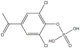 2,6-dichloro-4-acetylphenyl phosphate 구조식 이미지