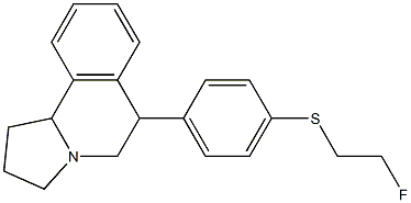 1,2,3,5,6,10b-hexahydro-6-(4-(fluoroethylthio)phenyl)pyrrolo(2,1-a)isoquinoline Structure