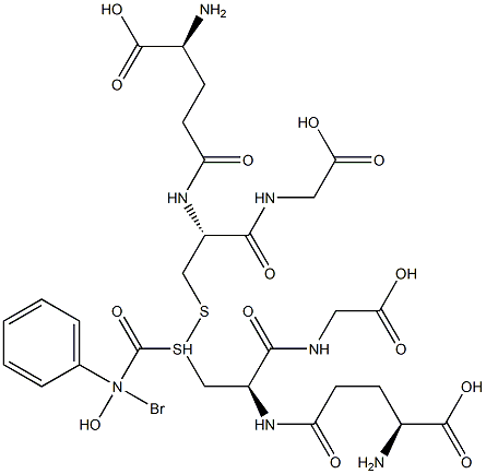 S-(N-hydroxy-N-bromophenylcarbamoyl)glutathione 구조식 이미지