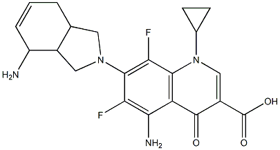 5-amino-1-cyclopropyl-6,8-difluoro-4-oxo-7-(2-amino-8-azabicyclo(4.3.0)non-3-en-8-yl)quinoline-3-carboxylic acid Structure