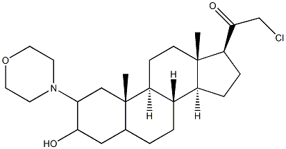 21-chloro-3-hydroxy-2-(4-morpholinyl)pregnan-20-one Structure