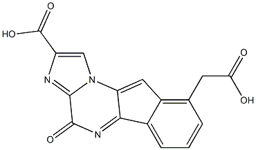 9-carboxymethyl-4-oxo-imidazo(1,2-a)indeno-(1,2-e)pyrazin-2-carboxylic acid Structure