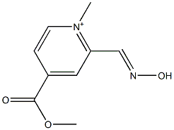 2-hydroxyiminomethyl-4-methoxycarbonyl-1-methylpyridinium 구조식 이미지