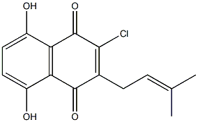 2-chloro-5,8-dihydroxy-3-(3-methyl-2-butenyl)-1,4-naphthoquinone Structure