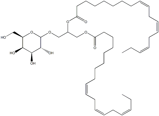 1,2-dilinolenoyl-3-galactopyranosylglycerol Structure