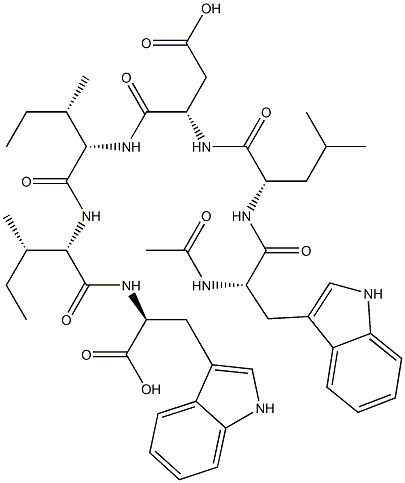 acetyl-tryptophyl-leucyl-aspartyl-isoleucyl-isoleucyl-tryptophan 구조식 이미지