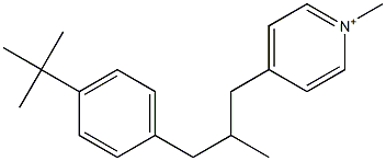 N-methyl-4-(2-(4-tert-butylbenzyl)propyl)pyridinium 구조식 이미지