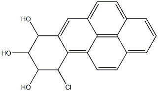 7,8,9-trihydroxy-10-chloro-7,8,9,10-tetrahydrobenzo(a)pyrene Structure