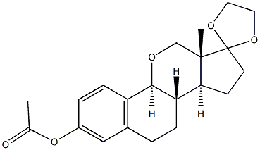 11-oxoestrone-3-acetate-17-ethyleneketal 구조식 이미지