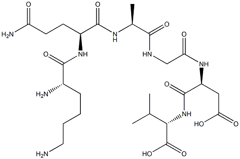 lysyl-glutaminyl-alanyl-glycyl-aspartyl-valine 구조식 이미지