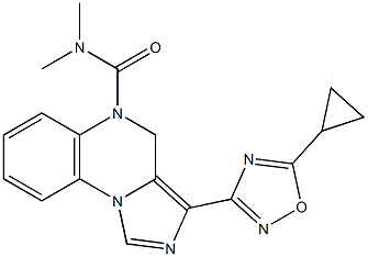 3--(5-cyclopropyl-1,2,4-oxadiazol-3-yl)-5-((dimethylamino)carbonyl)-4,5-dihydroimidazo(1,5-a)quinoxaline Structure