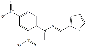 thiophene-2-carbaldehyde-N-(2,4-dinitrophenyl)-N-methylhydrazone Structure