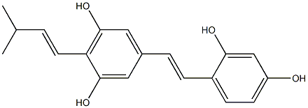 4-(3-methylbut-1-enyl)-3,5,2',4'-tetrahydroxystilbene Structure