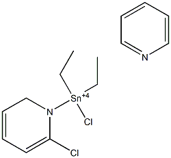 dichlorodiethylbis(pyridine-N)tin(IV) Structure